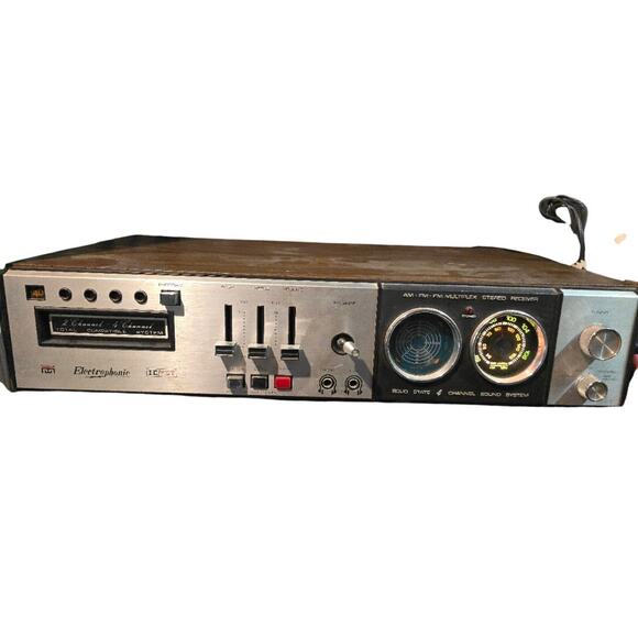 Vintage Electrophonic Model 447 AM/FM Stereo 8 Track Receiver Tested Working - Picture 1 of 3